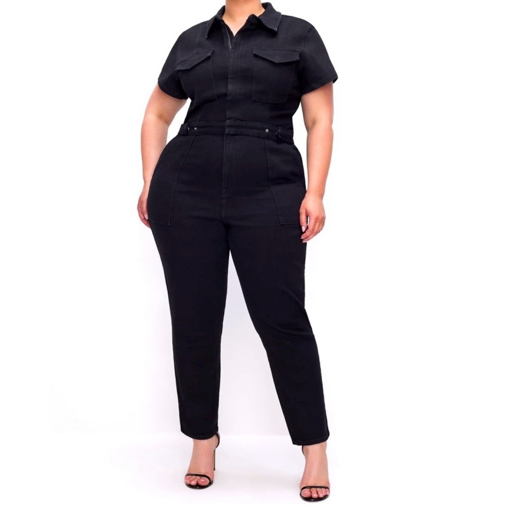 NWT Good American Fit For Success Jumpsuit Classic Black Jumpsuit- Plus Size 3X